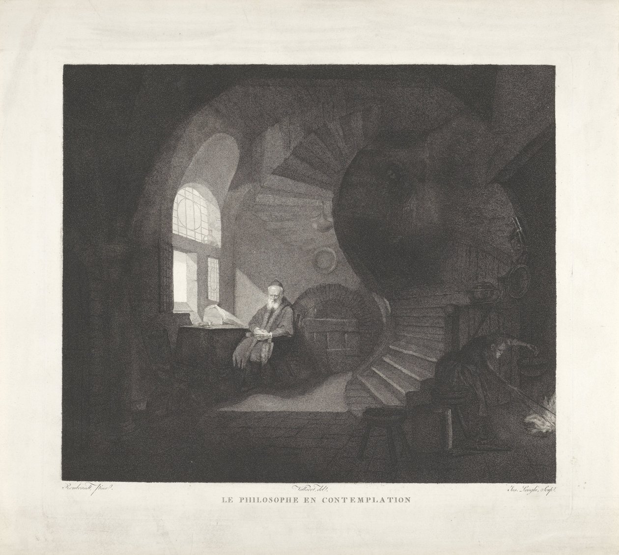 Mediterende filosoof door Giuseppe Longhi