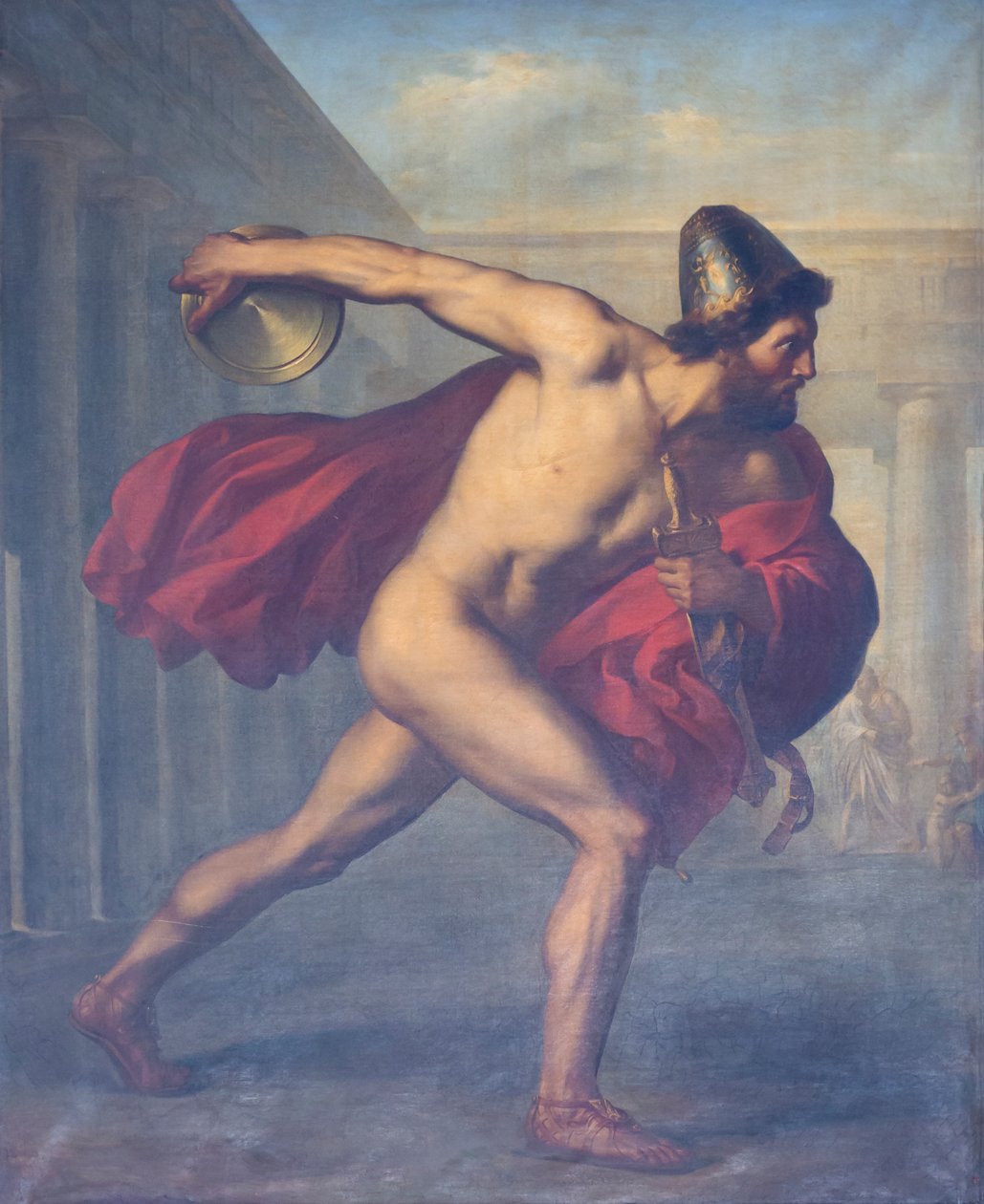 Odysseus werpt de discus door Giuseppe Mancinelli