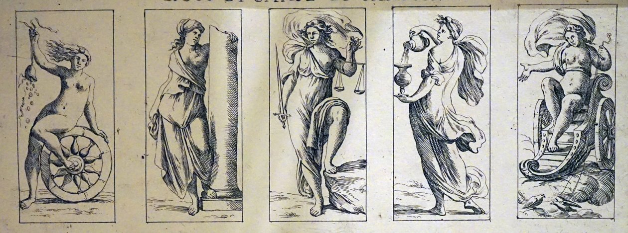 17e Eeuwse tarotkaarten door Giuseppe Maria Mitelli door Giuseppe Maria Mitelli