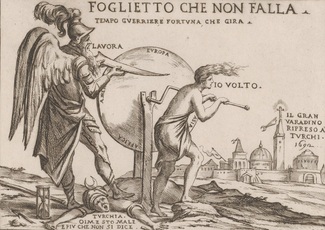 Een allegorie met betrekking tot het lot van de Turken door Giuseppe Maria Mitelli