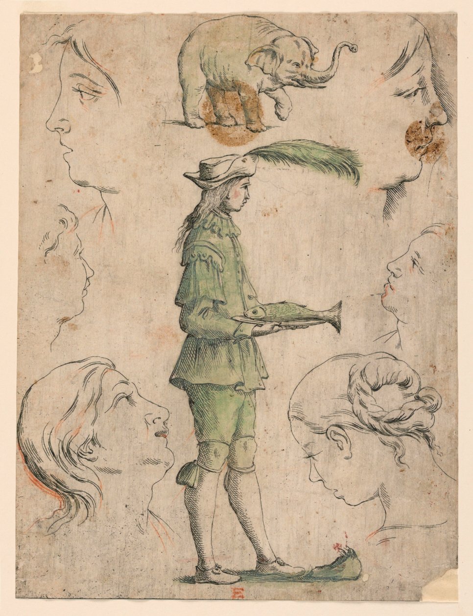 Proeven voor Vier Platen van "Alfabeto in Sogno": Letter E door Giuseppe Maria Mitelli