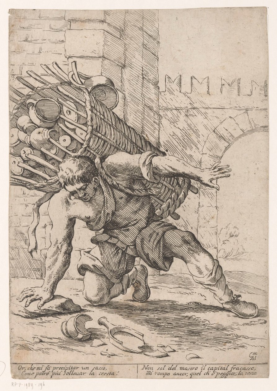 Verkoper van vaatwerk door Giuseppe Maria Mitelli