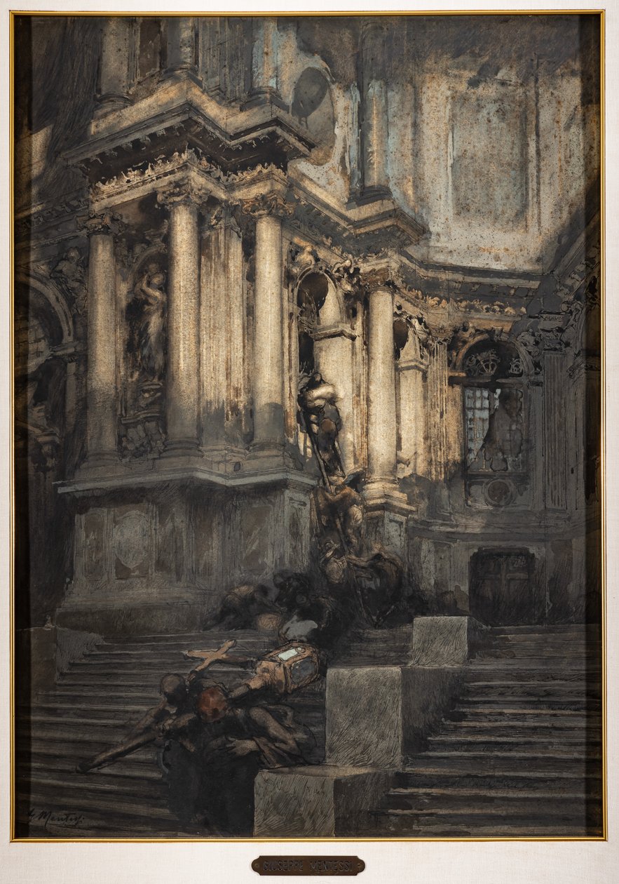 In de kathedraal door Giuseppe Mentessi