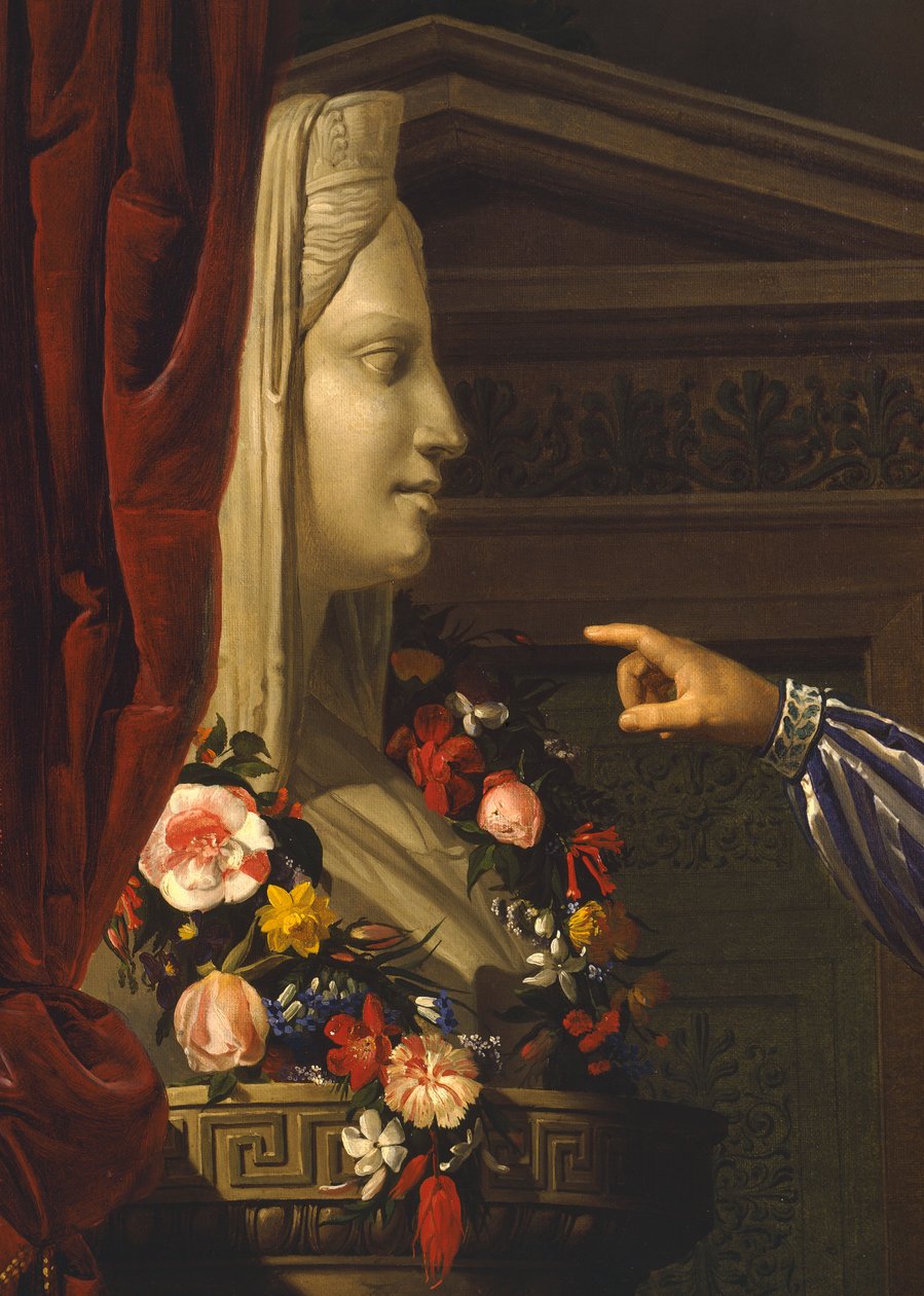 Oude man wijst Maria Luigia