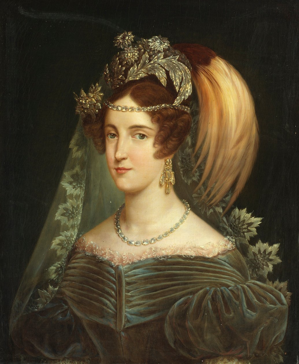 Portret van Maria Cristina van Savoye, koningin van de Twee Siciliën door Giuseppe Navarra
