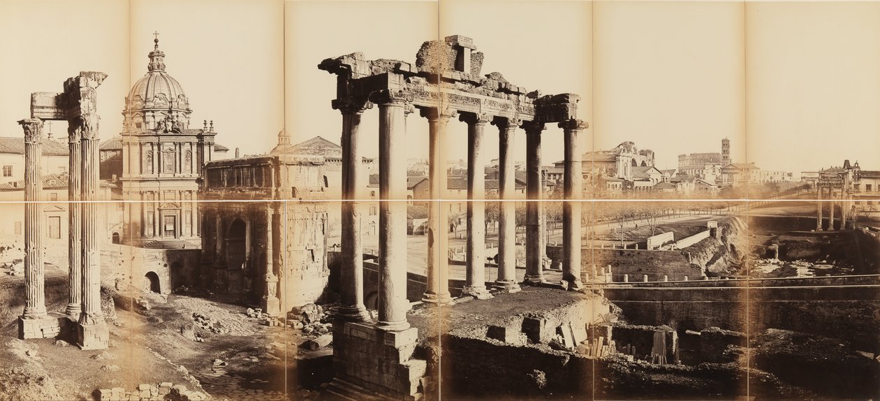 Uitzicht op het Romeinse Forum door Giuseppe Ninci