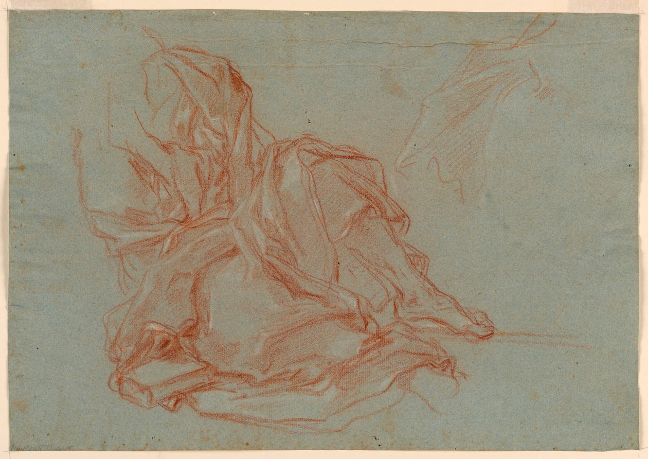 Studies voor een Jonge Man, Draperie door Giuseppe Passeri