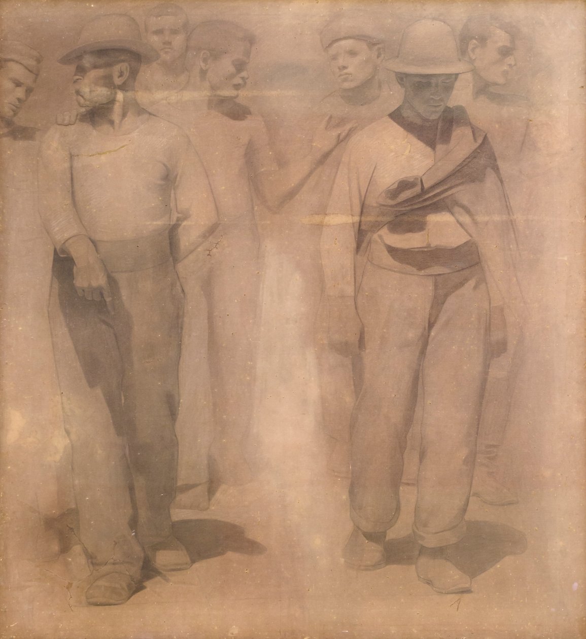 Cartoon voor De Vierde Staat door Giuseppe Pellizza da Volpedo