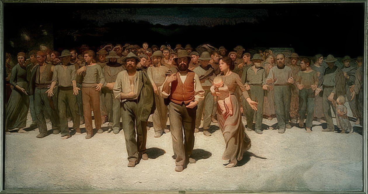 De vierde stand (Il Quarto Stato) door Giuseppe Pellizza da Volpedo