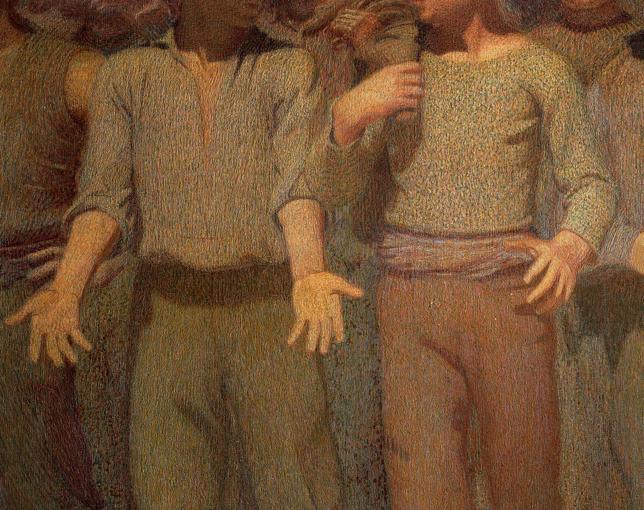 De Vierde Staat, detail door Giuseppe Pellizza da Volpedo