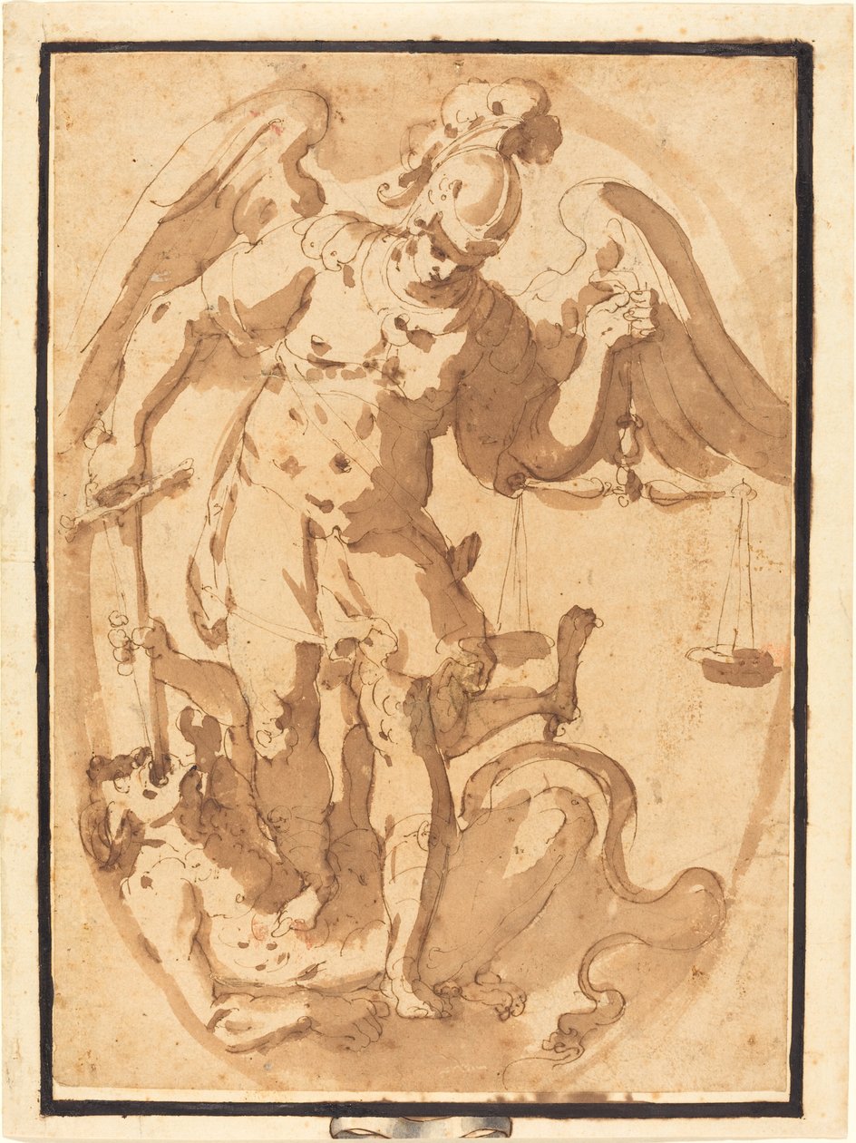 Sint-Michiel met Lucifer door Giuseppe Porta