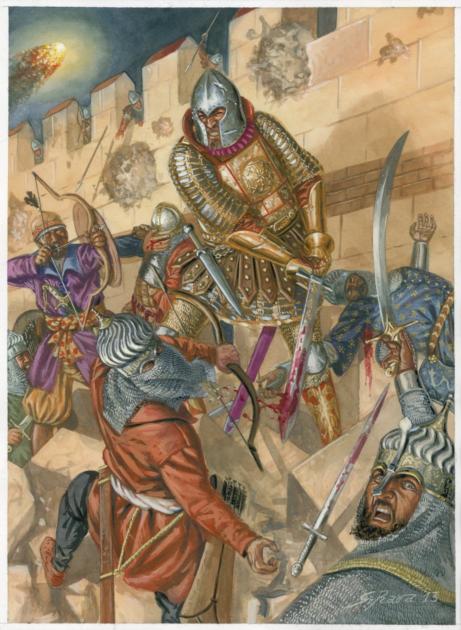 Dood van Constantijn XI Palaiologos en de val van Constantinopel door Giuseppe Rava