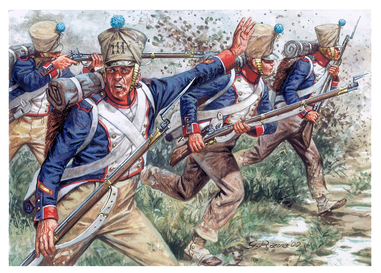 Eerste Keizerrijk: het 111e infanterieregiment - Illustratie door Giuseppe Rava door Giuseppe Rava