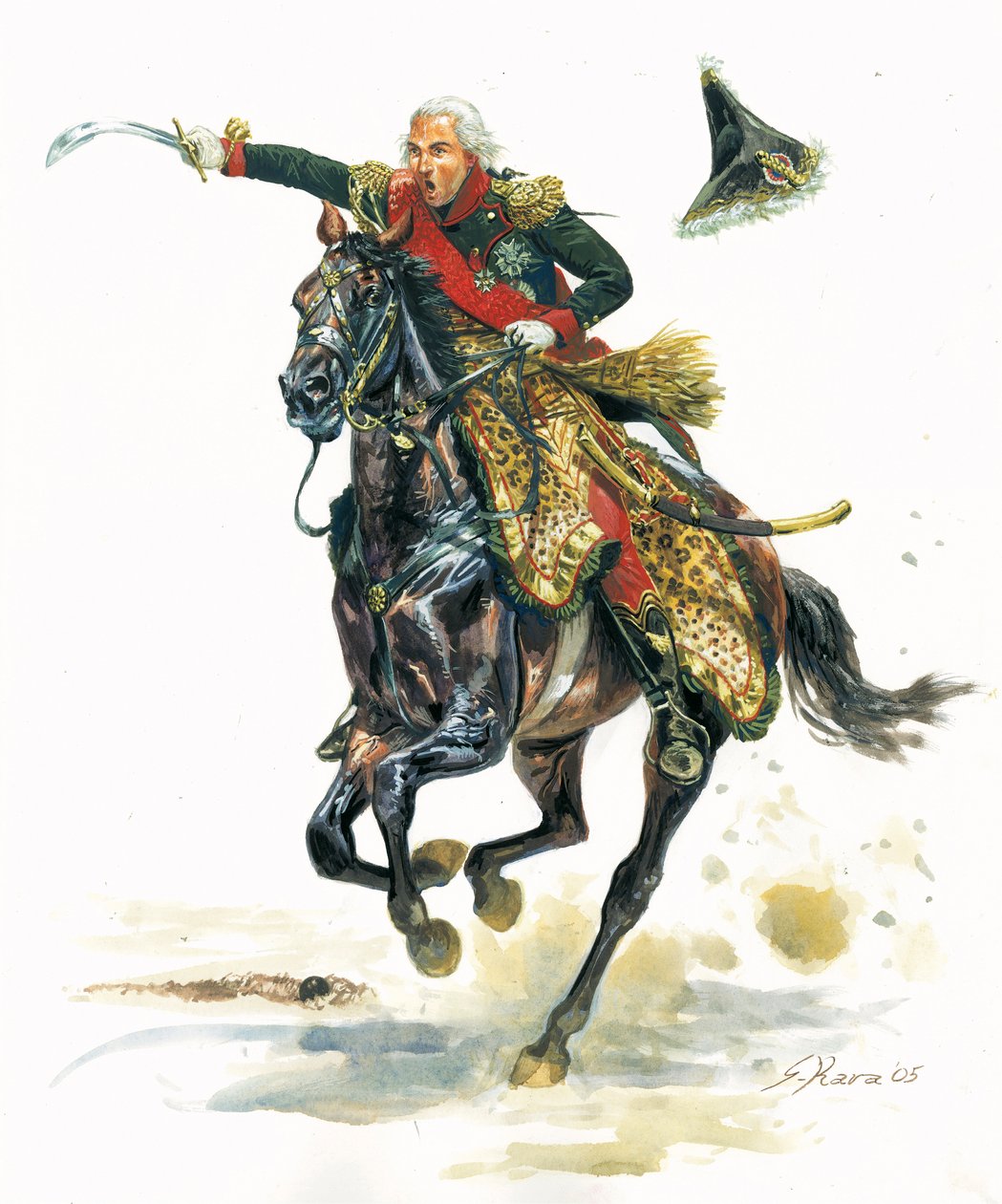 Eerste Keizerrijk: de aanval van Jean Baptiste Bessieres (1768-1813), Hertog van Istrië door Giuseppe Rava