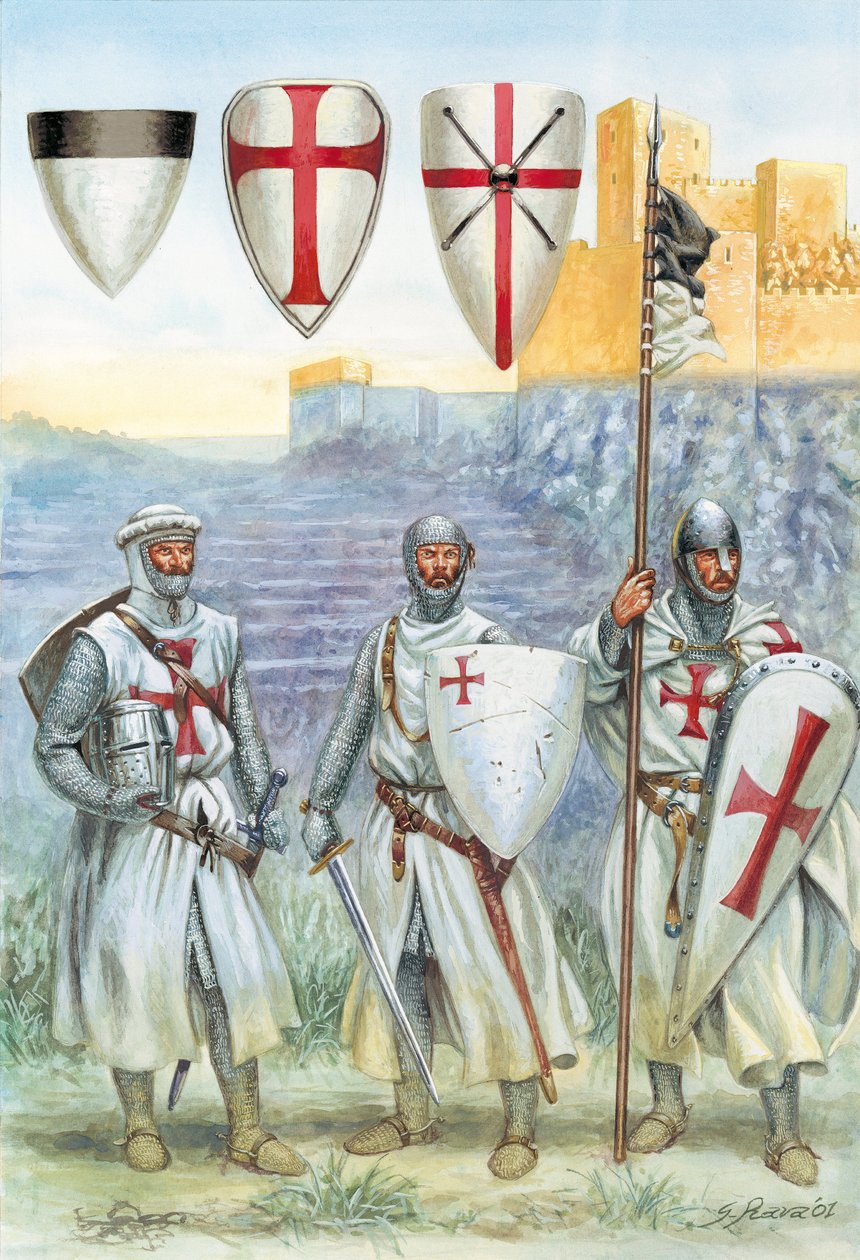Tempeliers ridders (Illustratie) door Giuseppe Rava