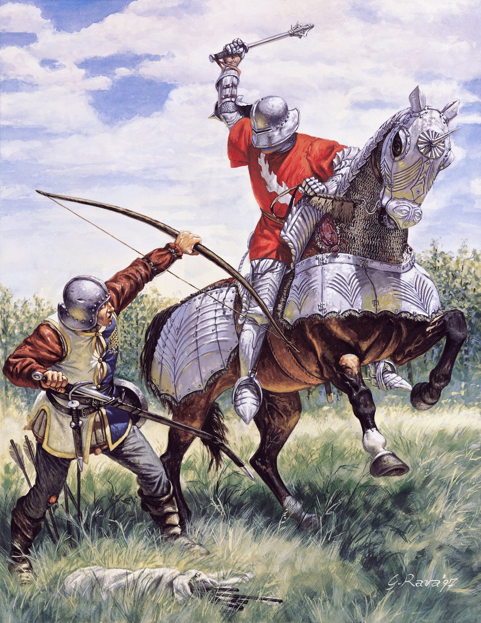 De Oorlog van de Twee Rozen (1455-1485): Slag tussen het Koninklijk Huis van York en het Koninklijk Huis van Lancaster door Giuseppe Rava