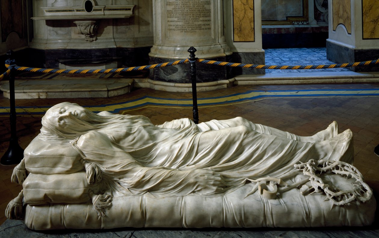 De Gesluierde Christus door Giuseppe Sanmartino