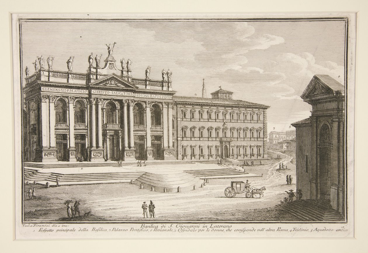 De kerk van St. Jan Lateranen door Giuseppe Vasi