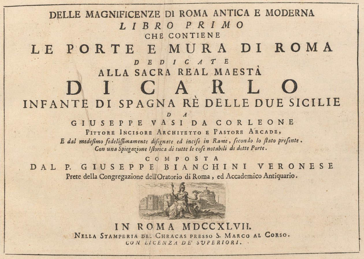 Delle Magnificenze di Roma Antica e Moderna (deel 1) door Giuseppe Vasi