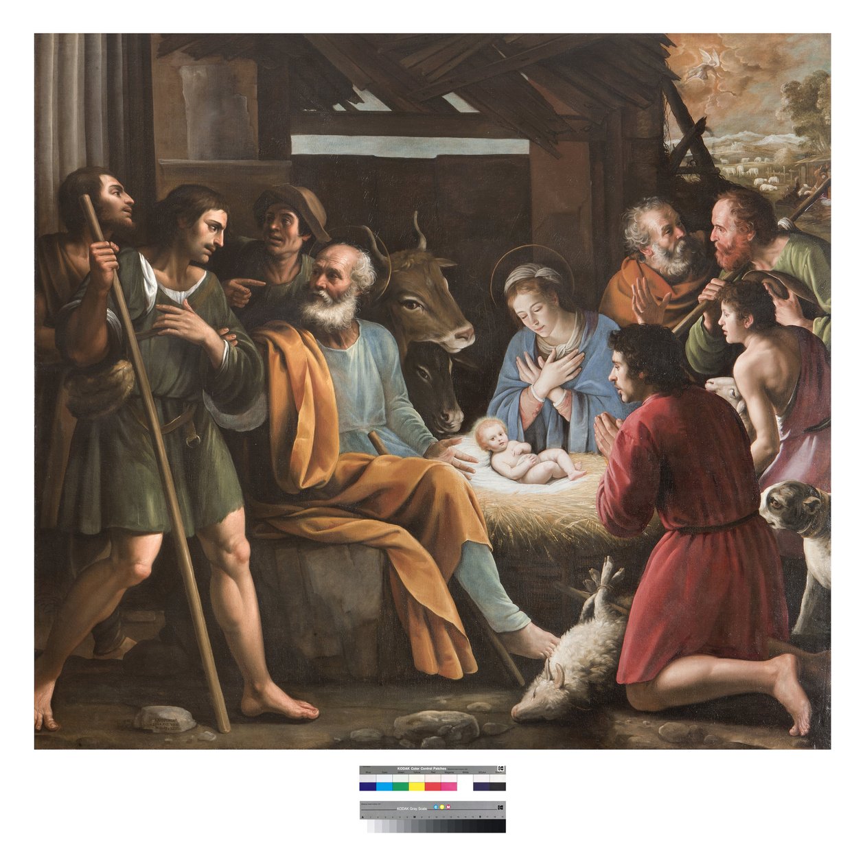 Geboorte (schilderij) door Giuseppe Vermiglio