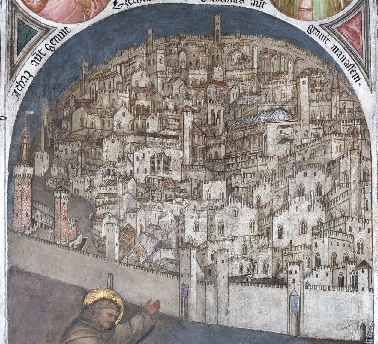 Veduta di Padova nel trecento - Basilica di Sant Antonio door Giusto de Menabuoi