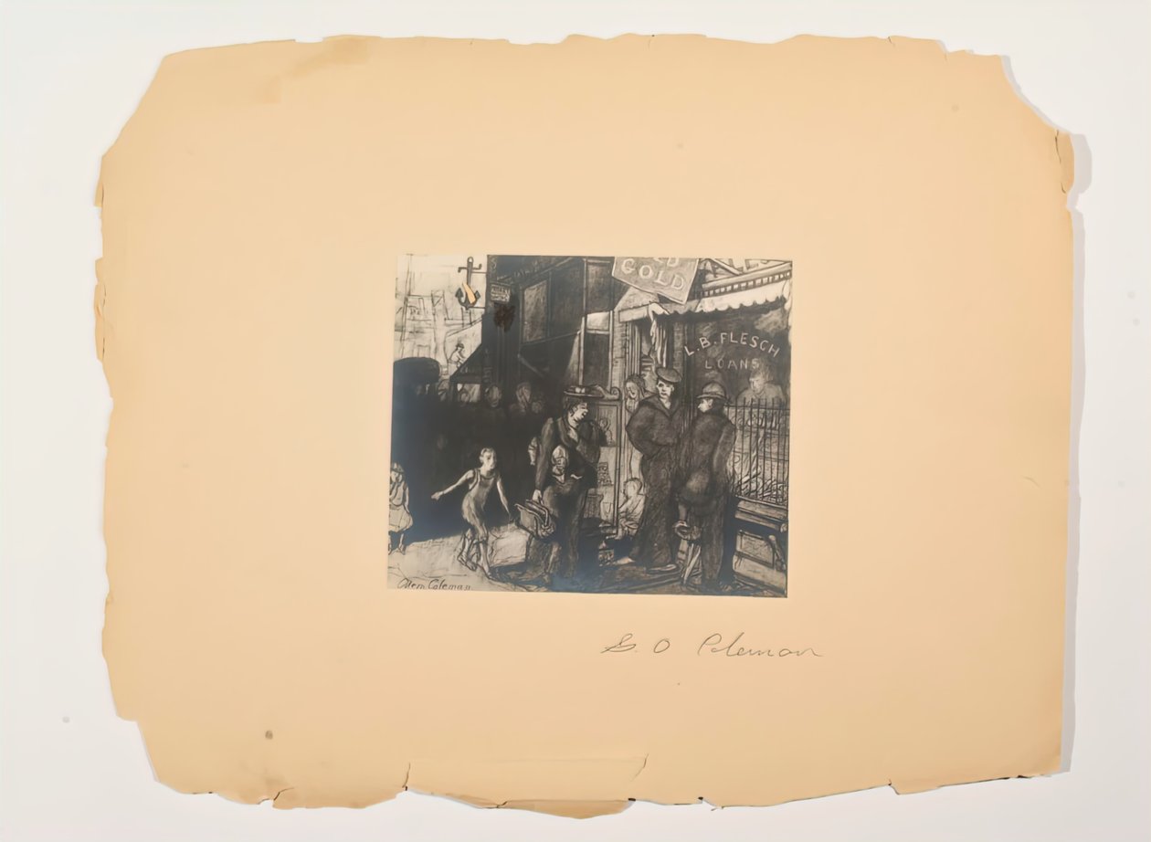 Scènes uit het leven van de mensen, Portfolio Zonder titel, ca. 1905-1906 door Glenn O Coleman