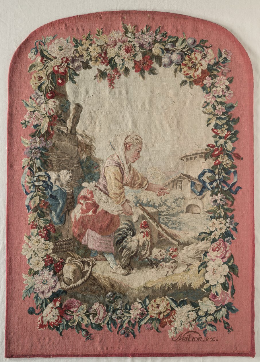 Vuur scherm paneel en frame, ca. 1775 door Gobelins
