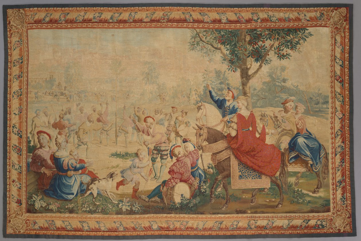 Maand mei: Scène van het meifeest door Gobelins Manufactory