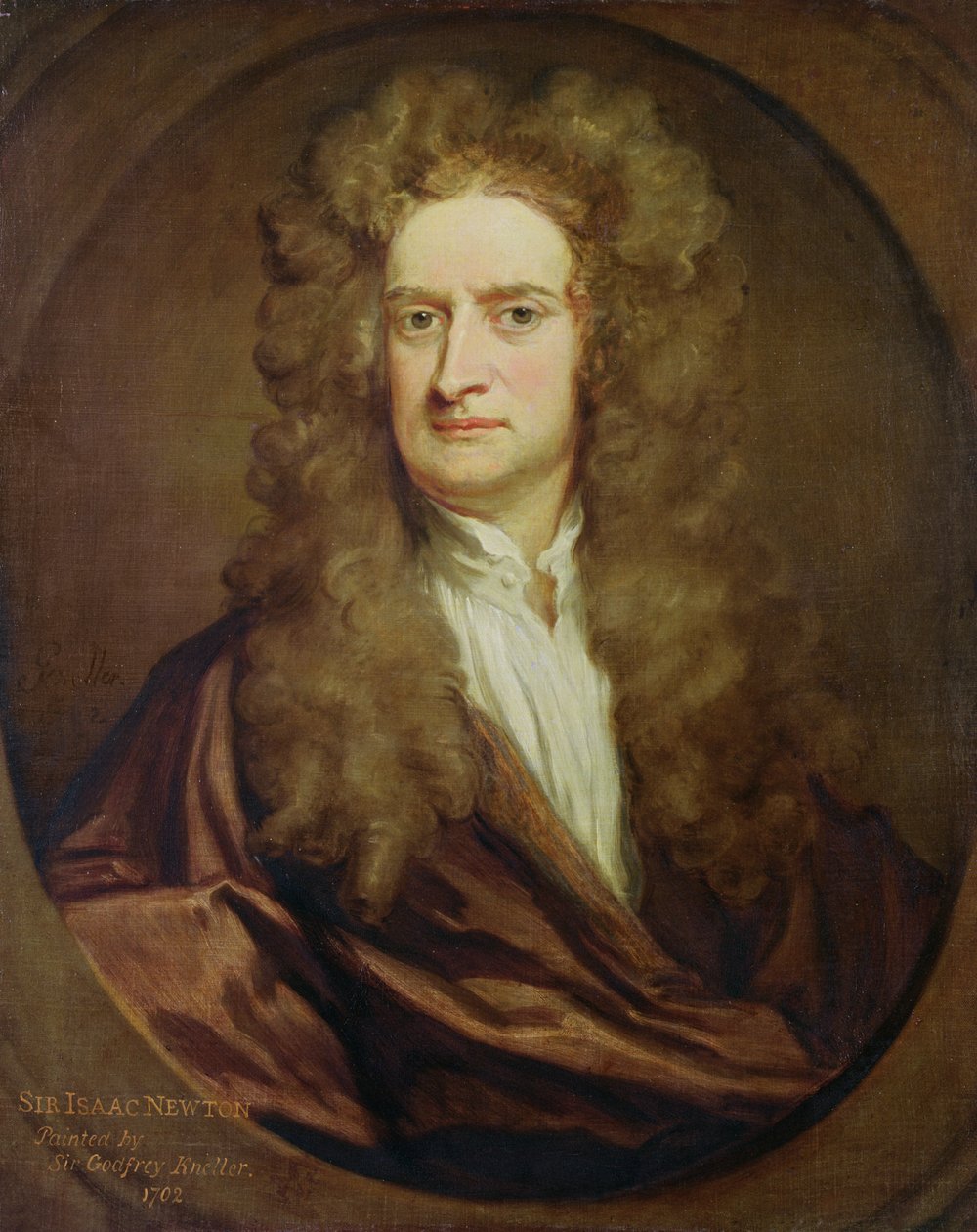 Portret van Isaac Newton (1642-1727) 1702 door Godfrey Kneller