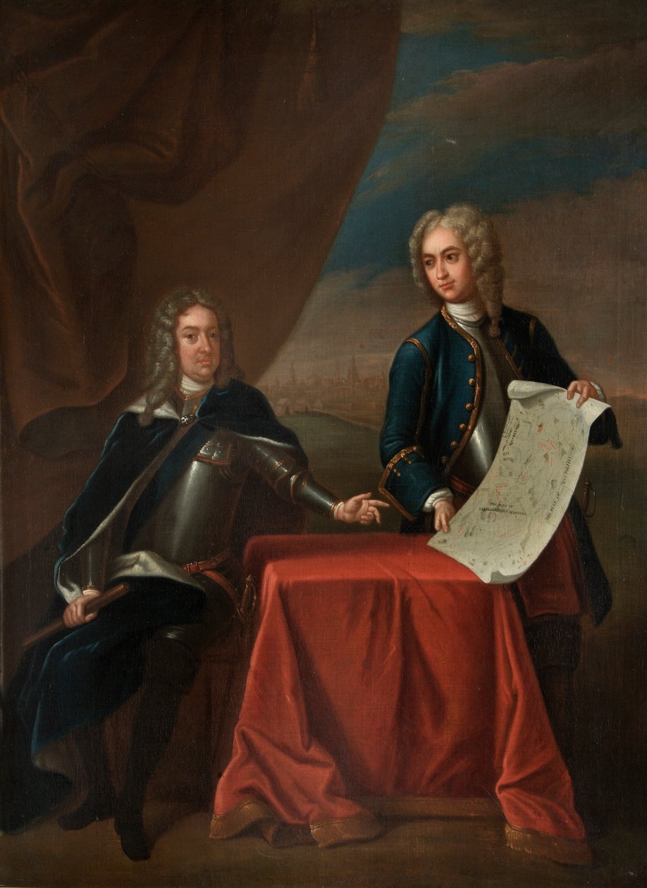 John Churchill en John Armstrong door Godfrey (after) Kneller
