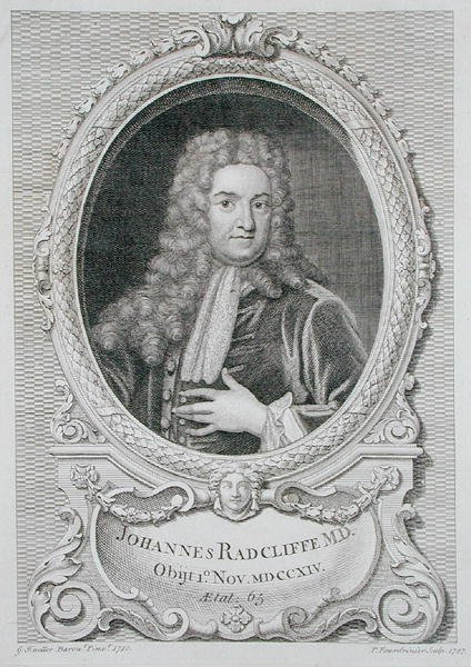 Portret van John Radcliffe (1650-1714) uit 