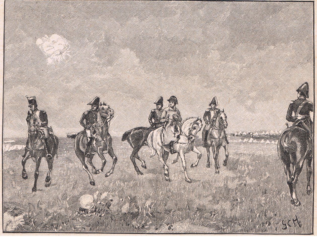 Napoleon en zijn gevolg in Boulogne AD 1803 door Godfrey C. Hindley