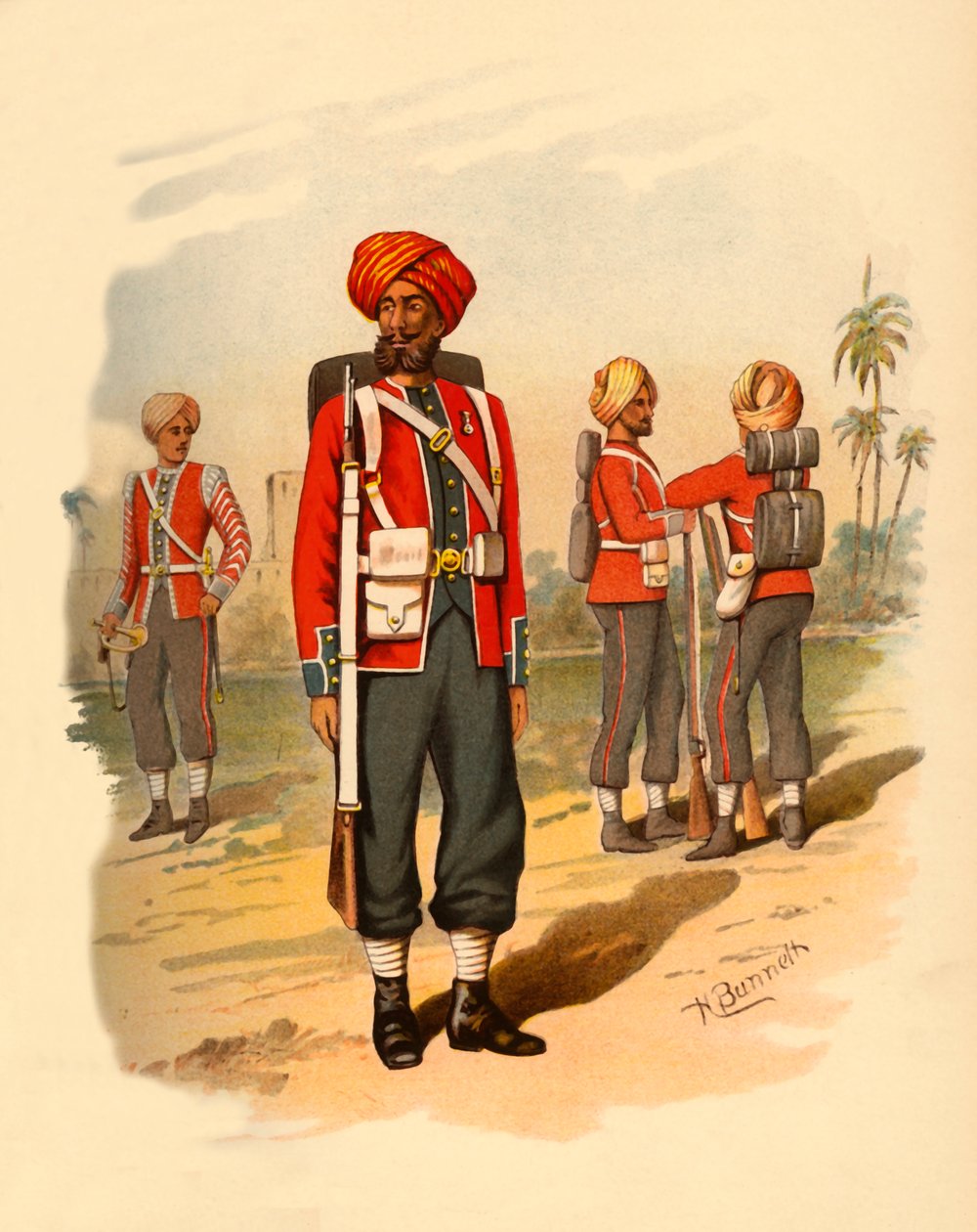 15e Sikhs, 1890 door Godfrey Douglas Giles