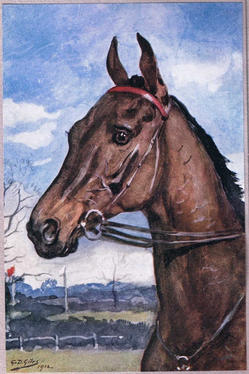 Hoe we de favoriet versloegen, uit Gedichten van Adam Lindsay Gordon gepubliceerd door T. N. Foulis, 1912 door Godfrey Douglas Giles