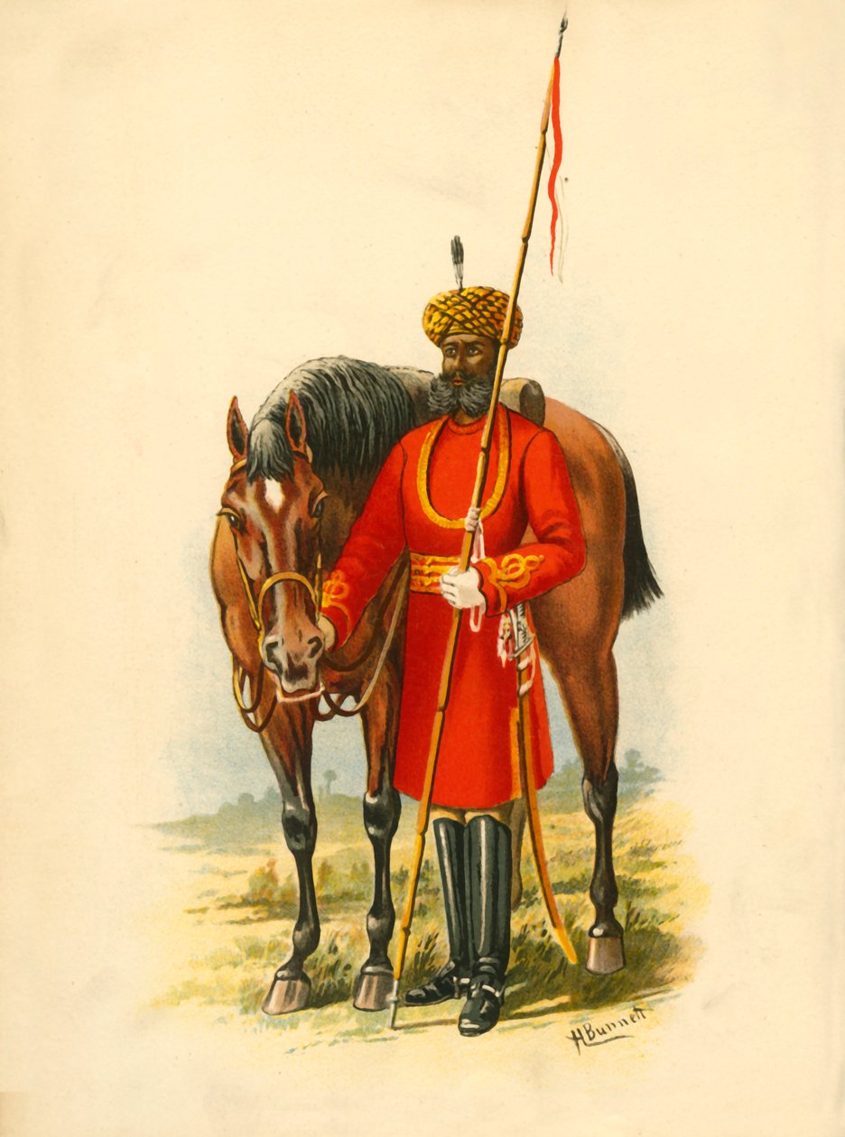 De lijfwacht van de gouverneur-generaal, Calcutta door Godfrey Douglas Giles