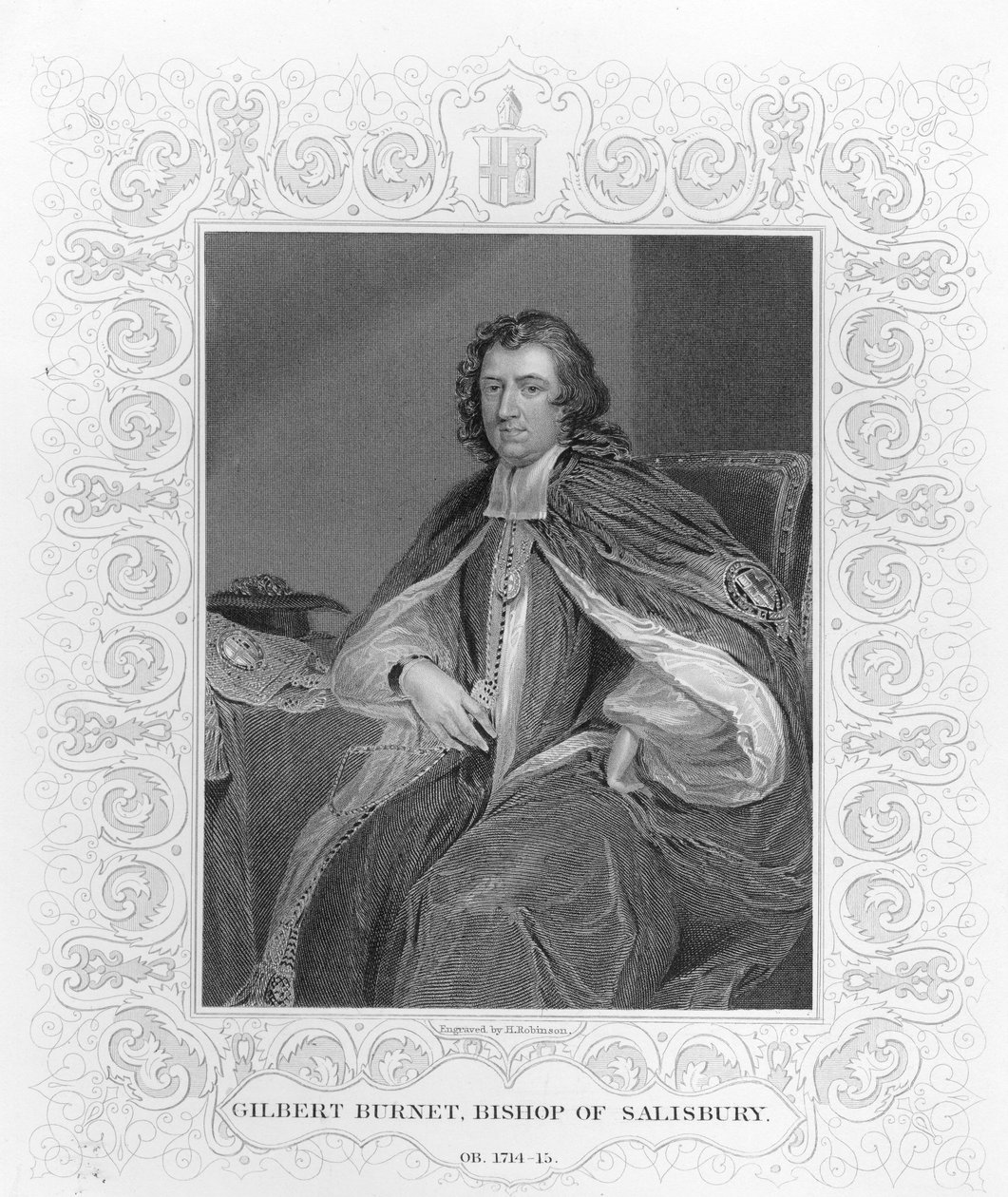 Gilbert Burnet, bisschop van Salisbury, gegraveerd door H. Robinson door Godfrey Kneller