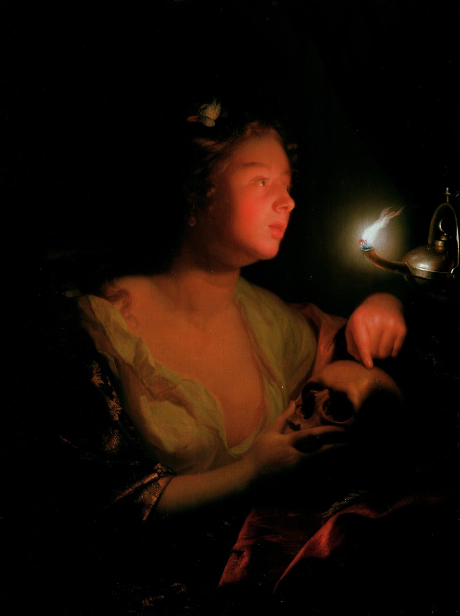 Maria Magdalena Treurend door Godfried Schalcken