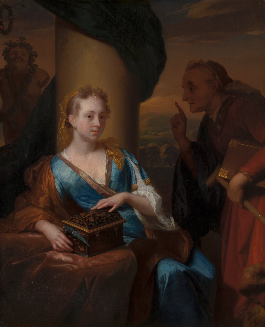 De les in kuisheid door Godfried Schalcken