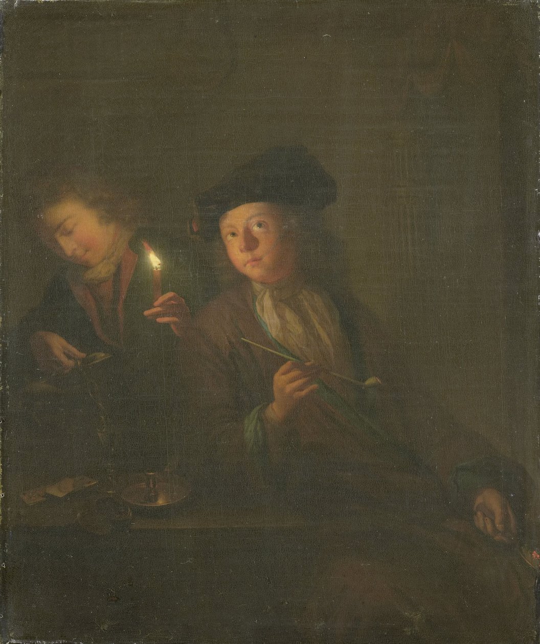 De roker door Godfried Schalken or Schalcken