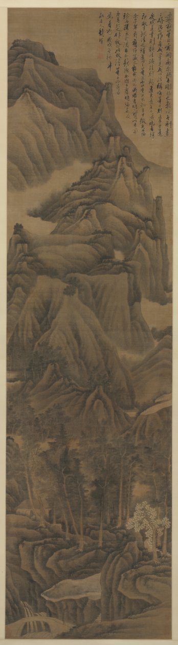 Landschap in de stijl van Dong Yuan en Juran, c. 1650 door Gong Xian