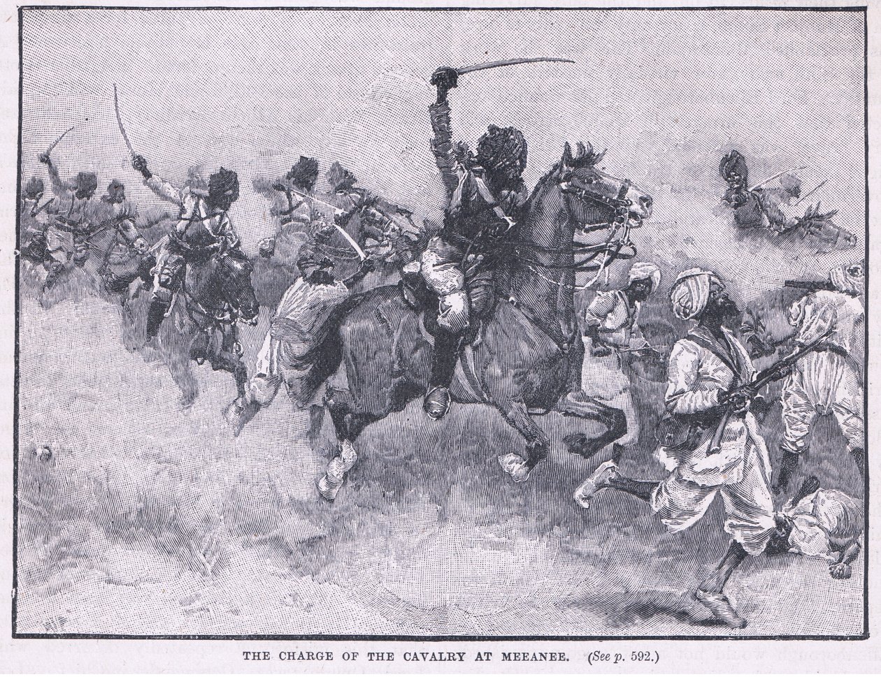 De aanval van de cavalerie Meeanee AD 1843 door Gordon Frederick Browne