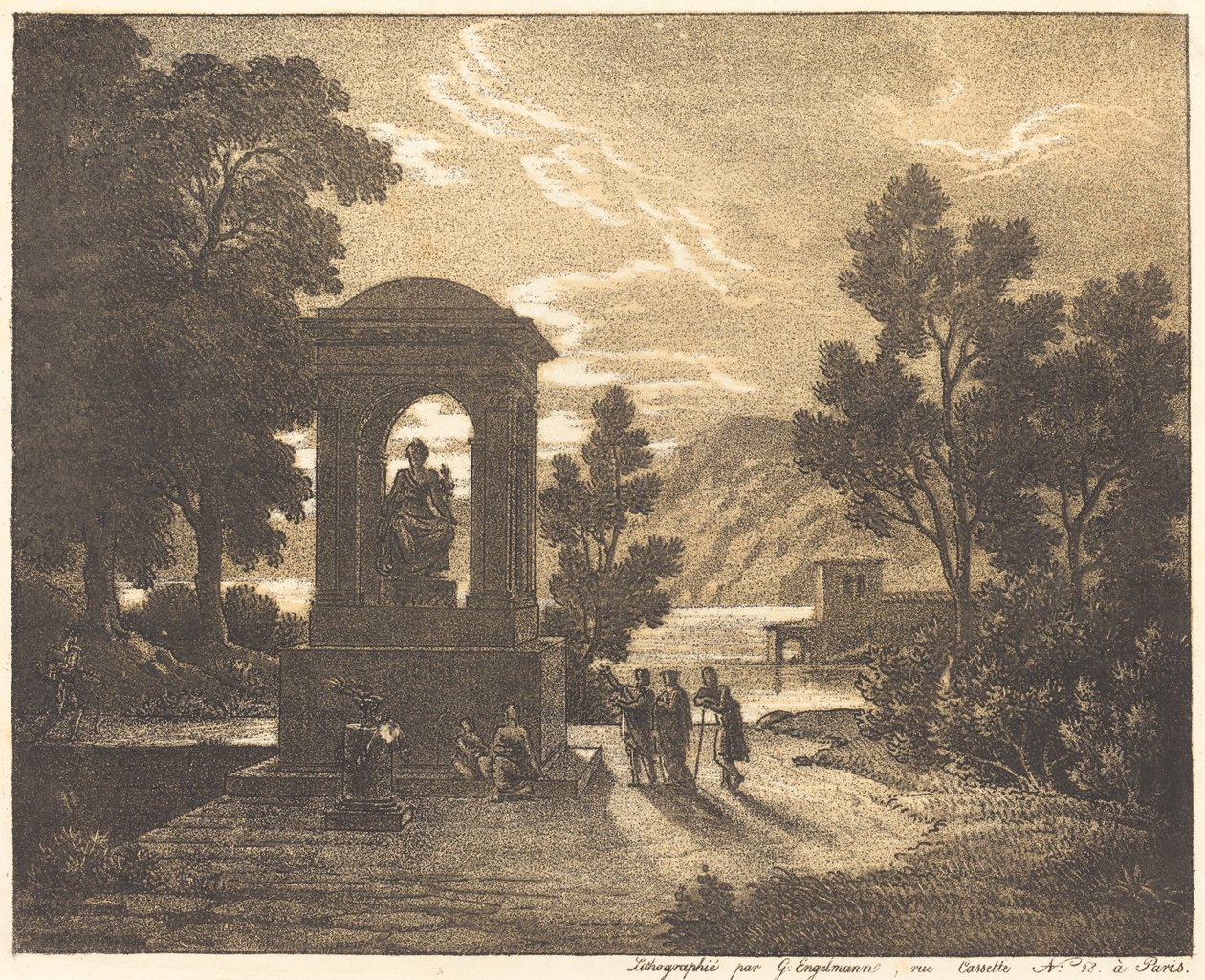 Klassiek landschap door Gottfried Engelmann