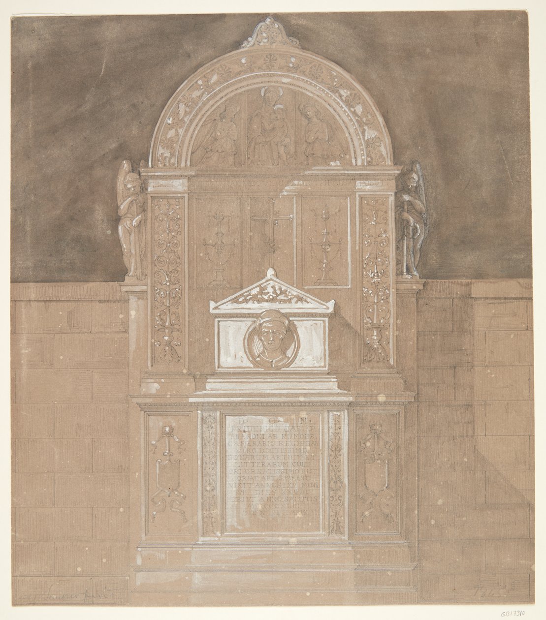 Grafmonument voor baron C. F. von Rumohr 1845 door Gottfried Semper