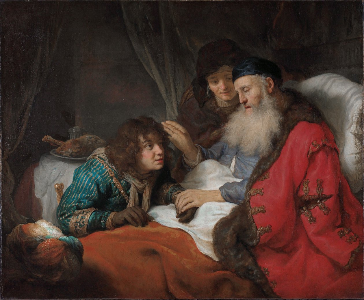Izaäk zegent Jacob door Govert Flinck