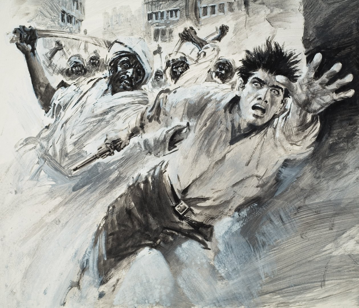 William Robinson, Een Amerikaanse reiziger (gouache op papier) door Graham Coton