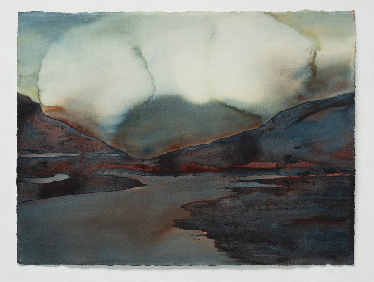 Fjord 1, 2025 (aquarel) door Graham Dean