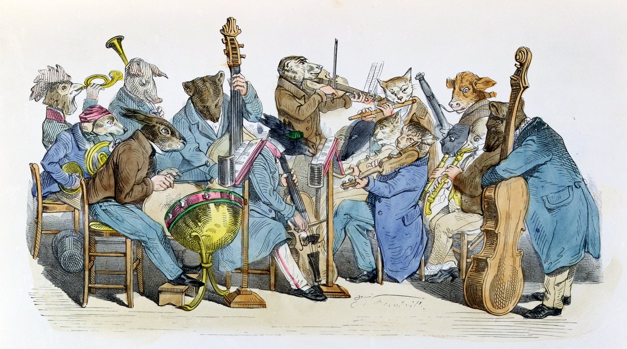 De Nieuwe Muzikale Taal, karikatuur uit de serie 