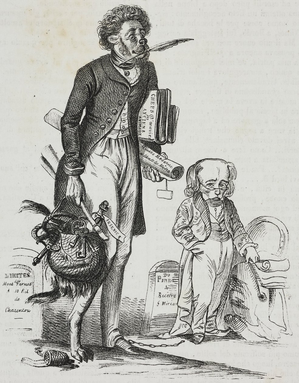 Waarom de muilkorf van beesten halen?, karikatuur door Jean-Jacques Grandville, lithografie door Gaetano Riccio uit Poliorama Pittoresco, nr. 38, 30 april door Grandville