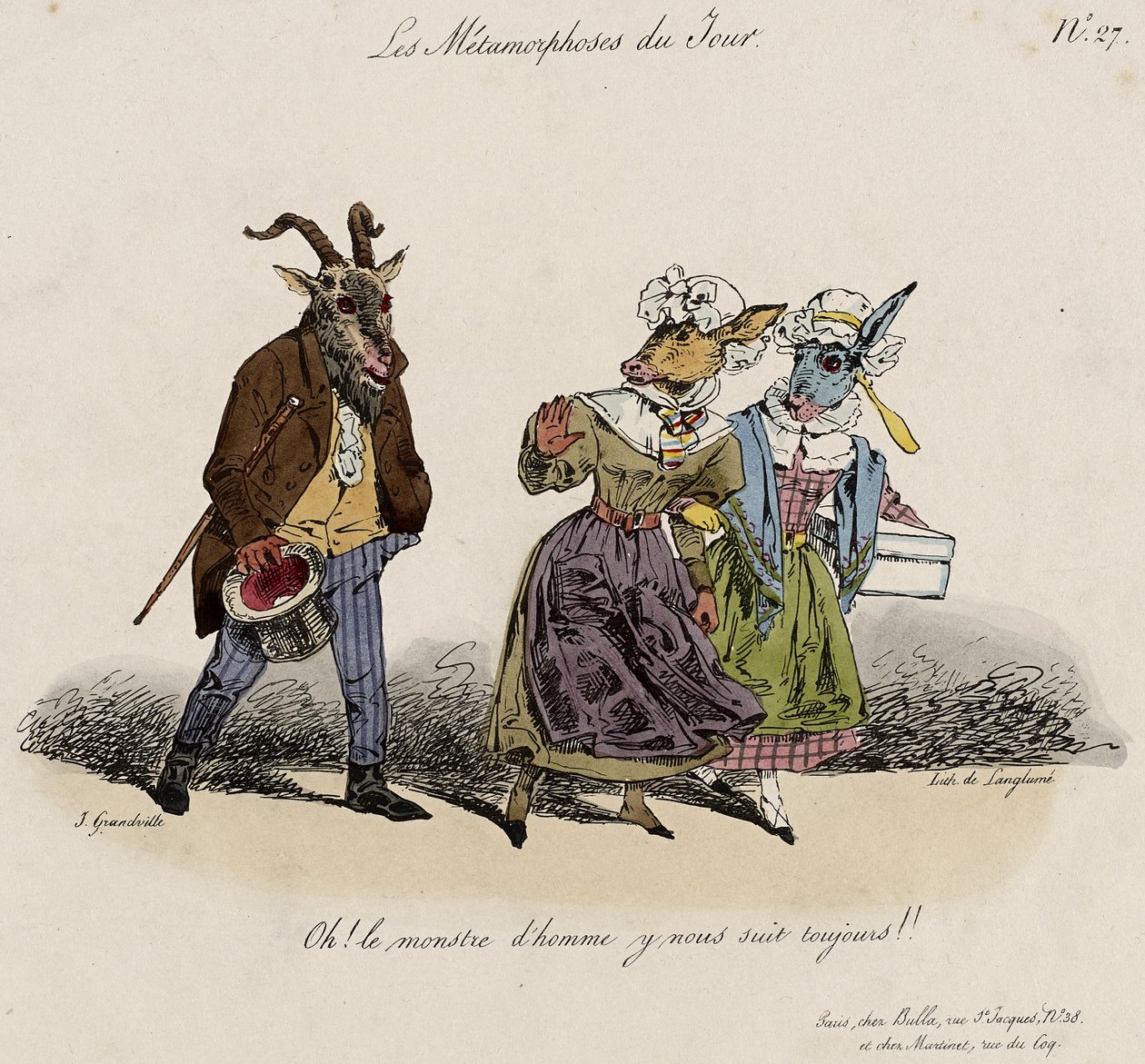 De Metamorfosen van de Dag, Nr. 27 door Grandville