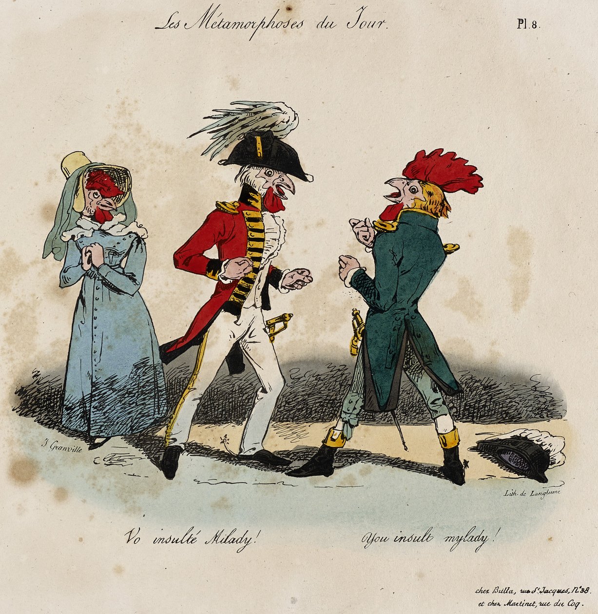 De Metamorfosen van de Dag, Nr. 8 door Grandville
